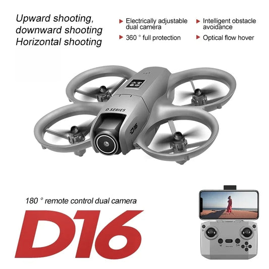 D16 Beginner Drone With 1080P Dual Camera Takeoff Headless Mode