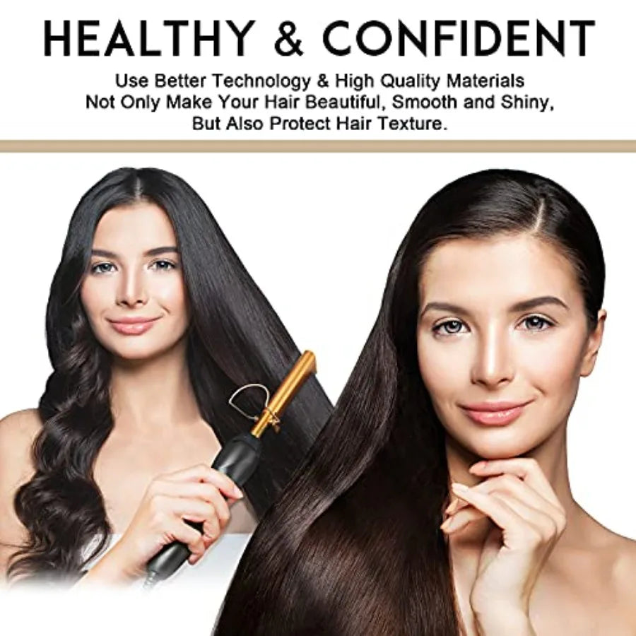 Ceramic Hair Straightener Comb Hot Pressing Brush For Natural Beards