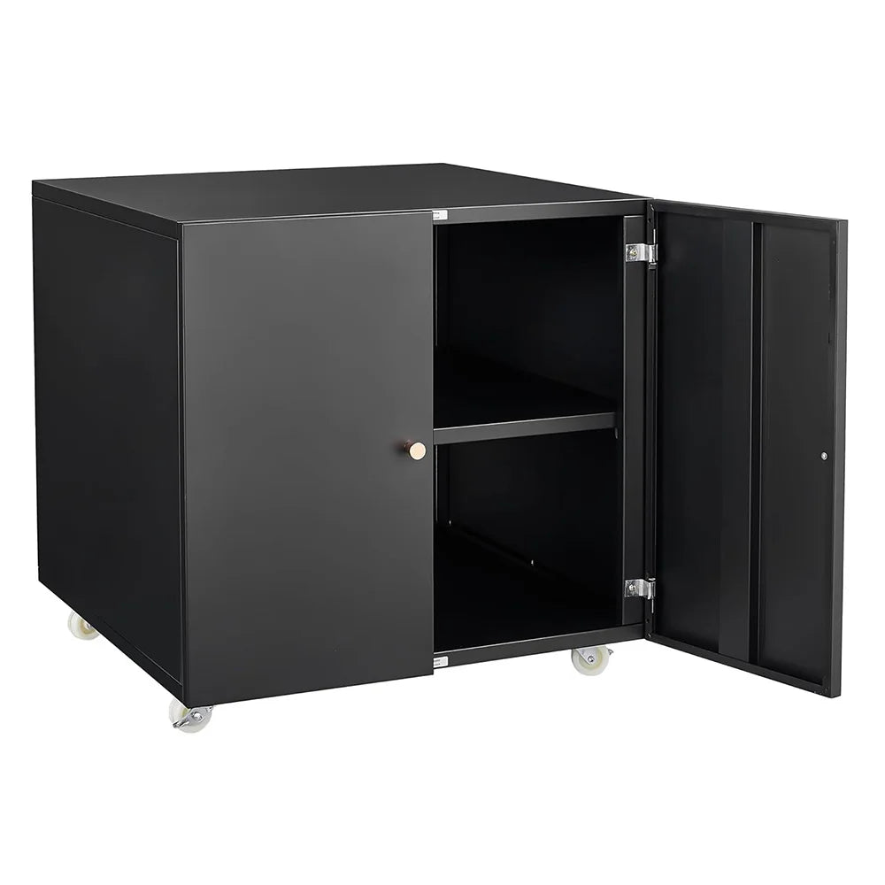 HiMISS Metal Printer Stand With File Storage And Wheels