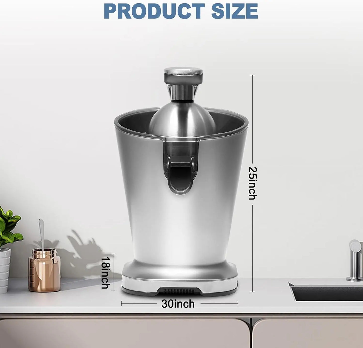 Electric Citrus Juicer Automatic Orange Lemon Squeezer One Touch Operation