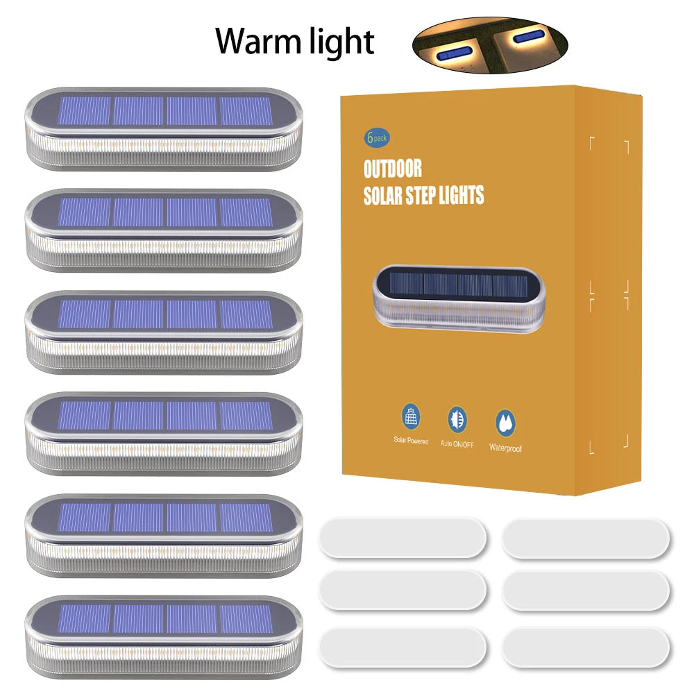 Solar Deck Lights IP68 Auto On Off LED Garden Pathway