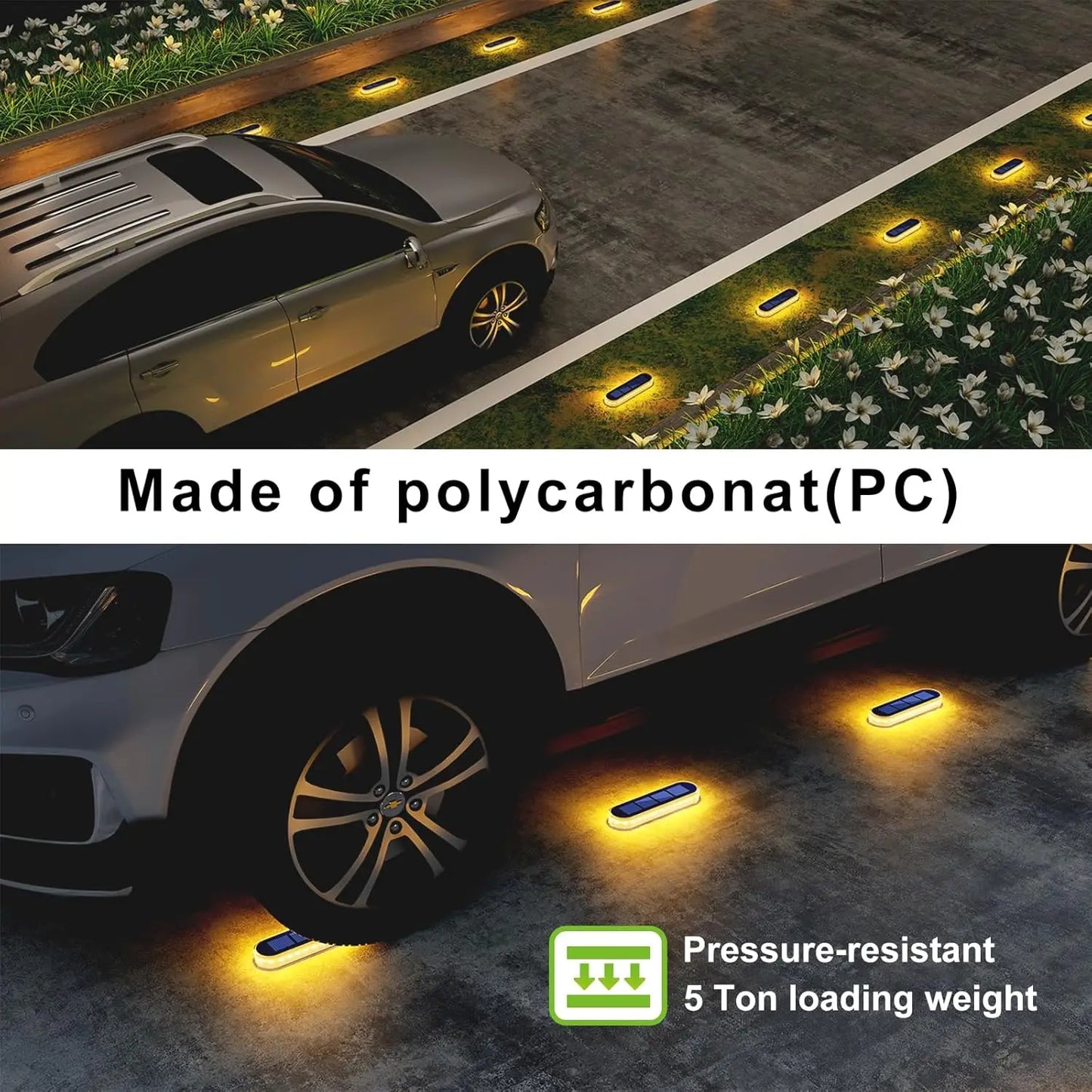 Solar Deck Lights IP68 Auto On Off LED Garden Pathway