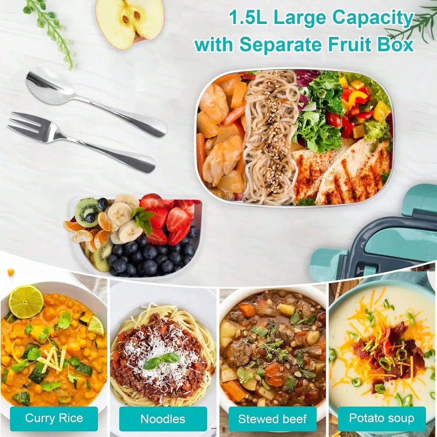 Electric Lunch Box Warmer 60W Portable Car And Home Leakproof