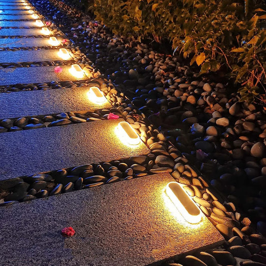 Solar Deck Lights IP68 Auto On Off LED Garden Pathway