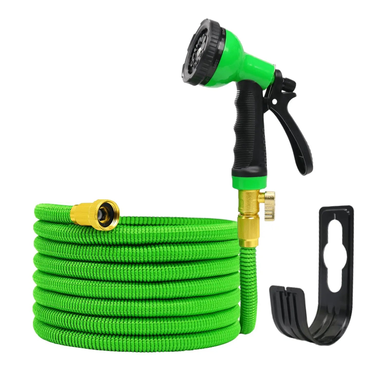 Expandable Garden Hose With Holder And Spray Nozzle
