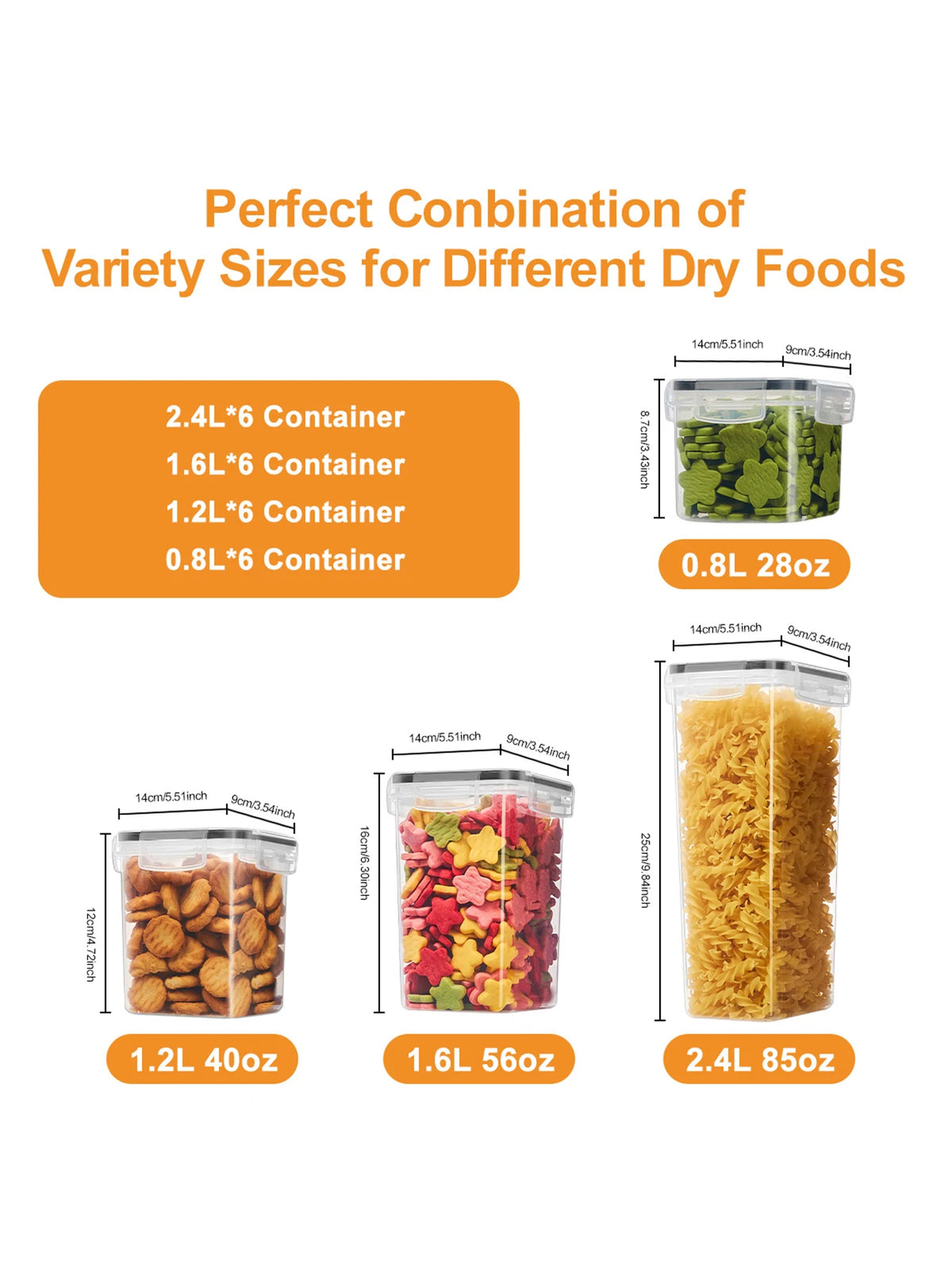 Airtight Rectangular Food Storage Containers With Labels
