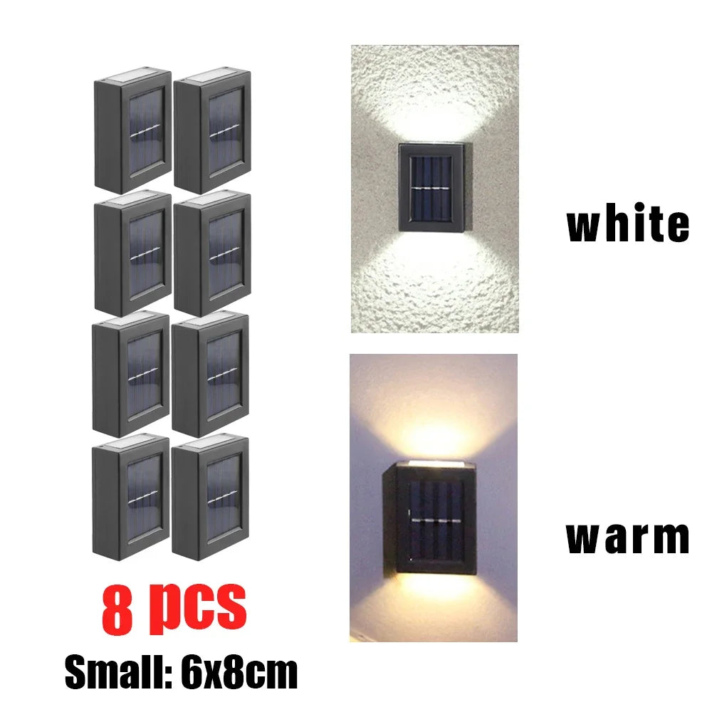 AlliLit Solar Wall Lights Outdoor LED Garden Lamps Waterproof Pack