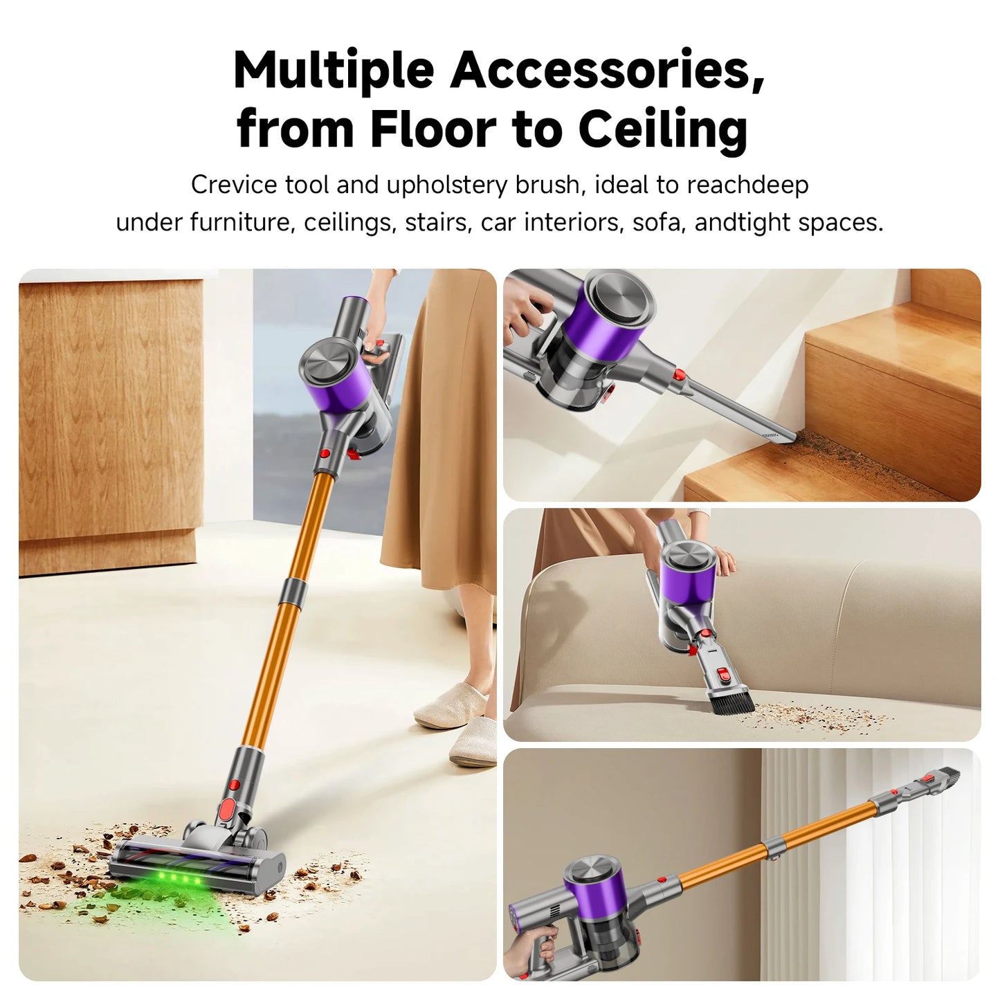 Honki Cordless Stick Vacuum LED Display Auto Stand Pet Hair