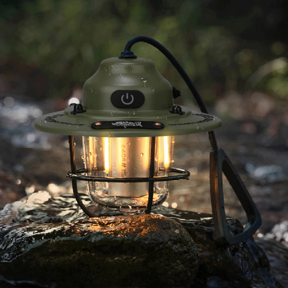 Led Camping Lantern Dimmable Type C Charging Four Mode Light