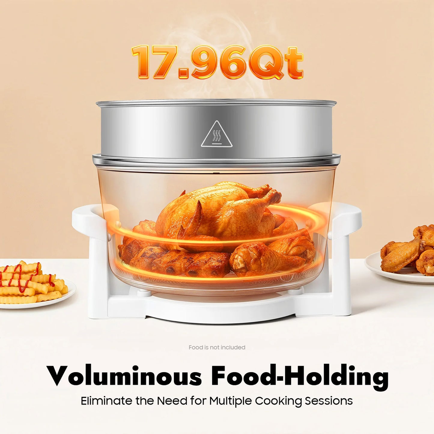 Visual Air Fryer 110V 360 Hot Air Circulation Oil Free