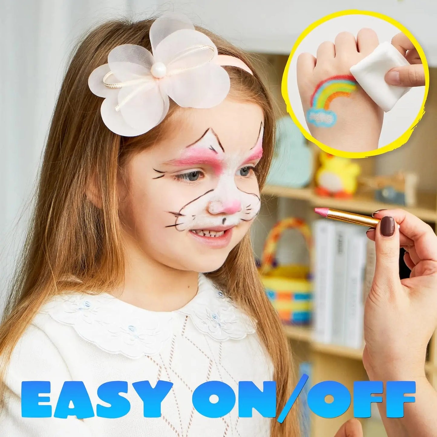 Joyfy 42 Piece Face And Body Paint Crayons Kit Pro