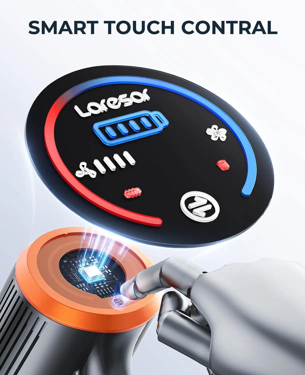 LARESAR Elite 8 Cordless Vacuum Cleaner Handheld With Detachable Battery