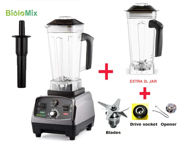 Biolomix Heavy Duty Commercial Blender Mixer Juicer Food Processor