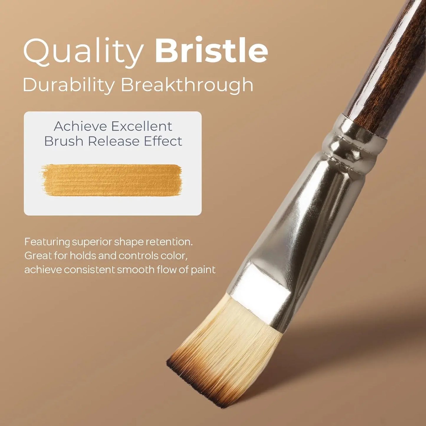 12 Piece Artist Paint Brush Set For Acrylic Oil Watercolor