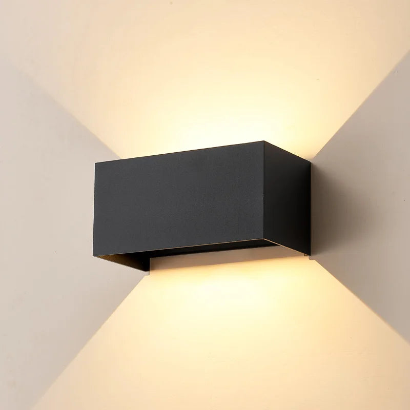 Pumous Aluminum LED Outdoor Wall Light IP65 Waterproof 12W