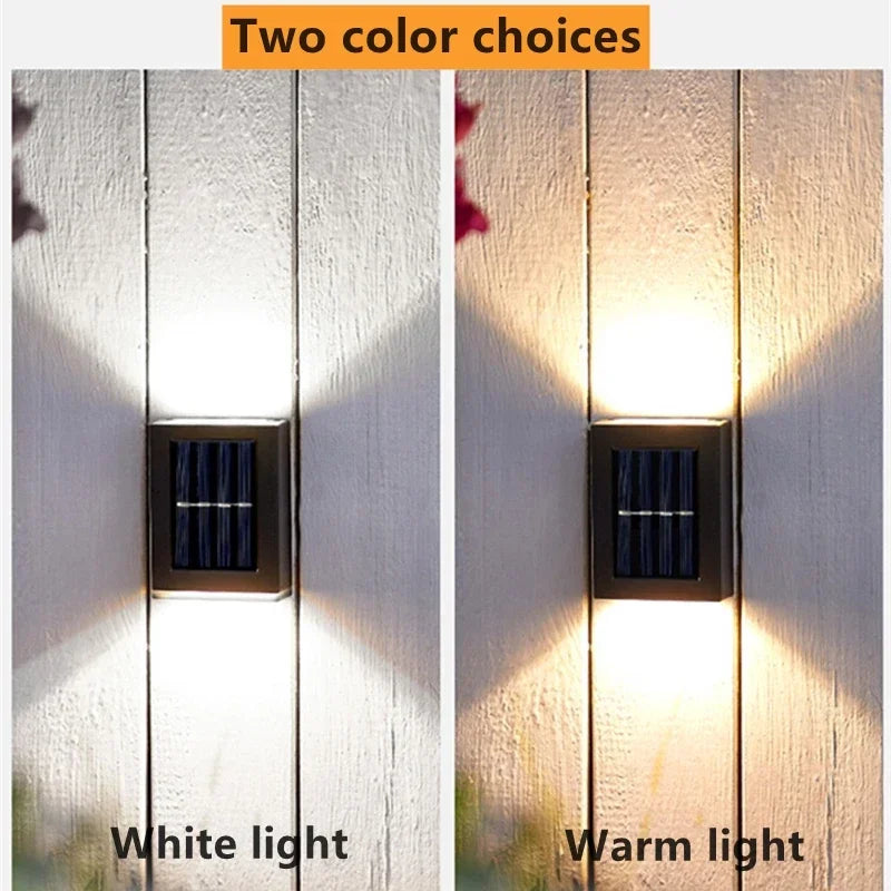 AlliLit Solar Wall Lights Outdoor LED Garden Lamps Waterproof Pack