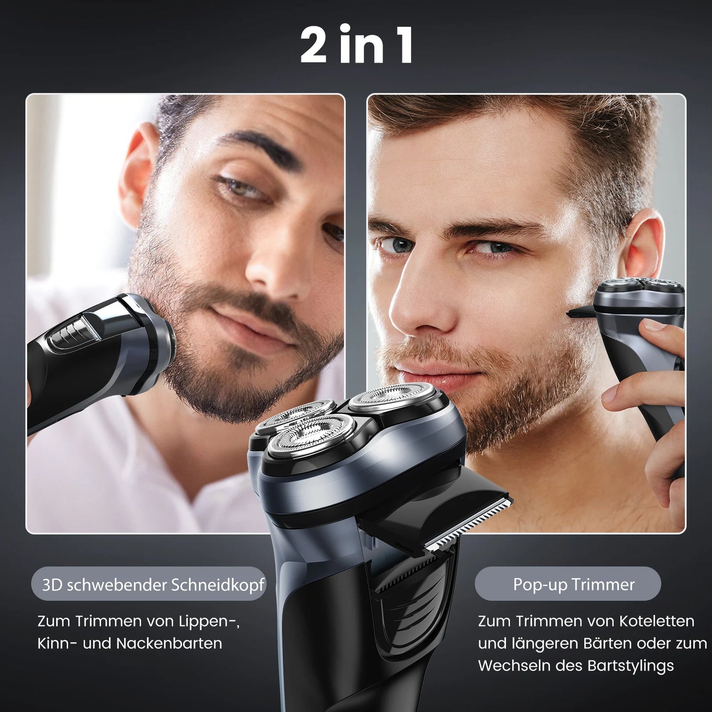 Sejoy 3D Floating Electric Shaver For Men Rechargeable