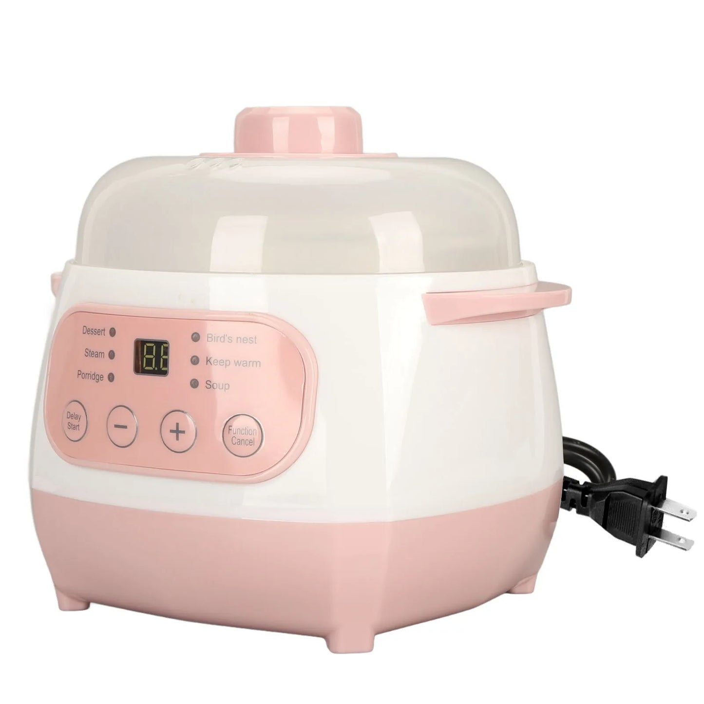 Romellar Mini Rice Cooker Electric Stew Pot Anti Dry Burn