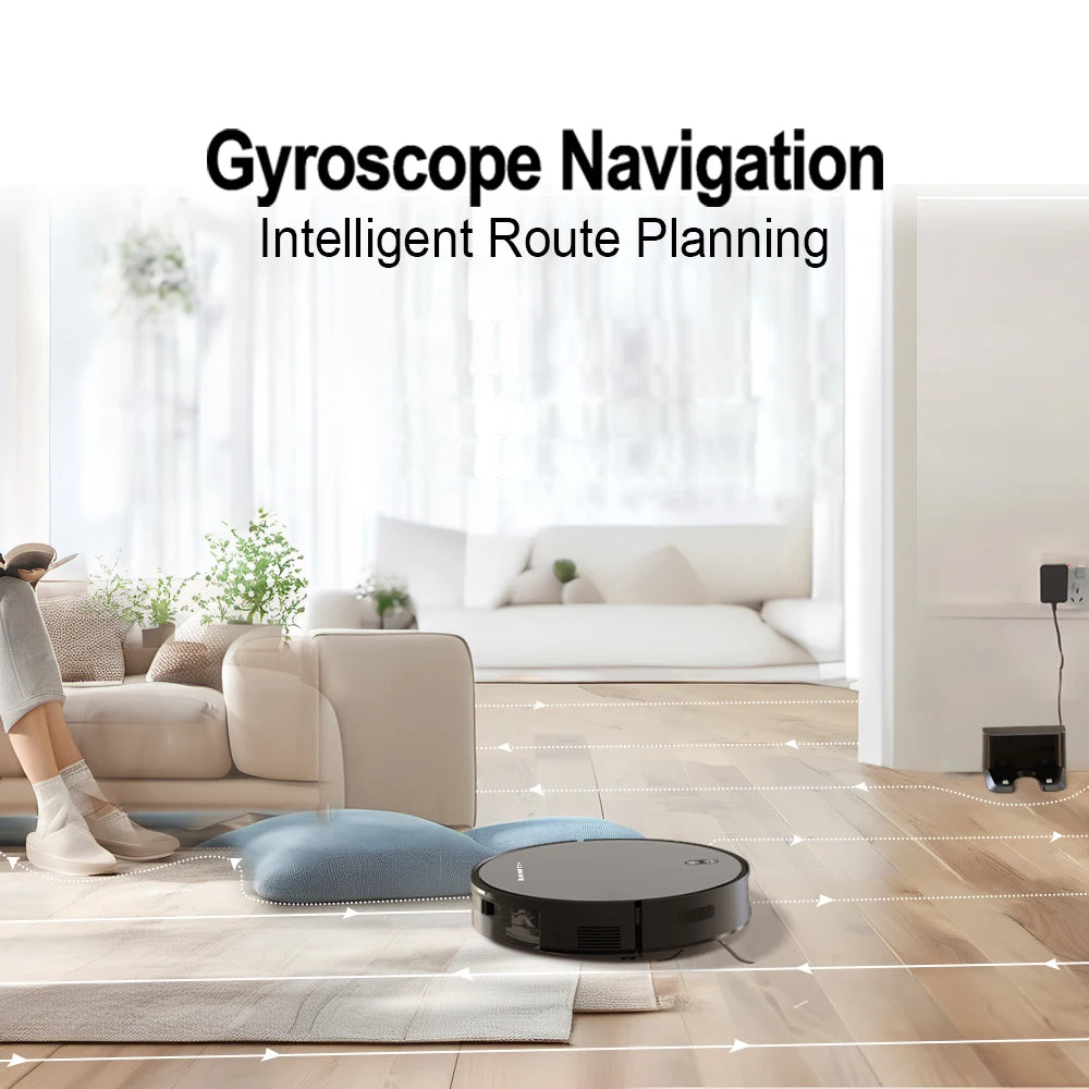 Boaimore Robot Vacuum Cleaner Combo and Mop 6000PA Strong Suction