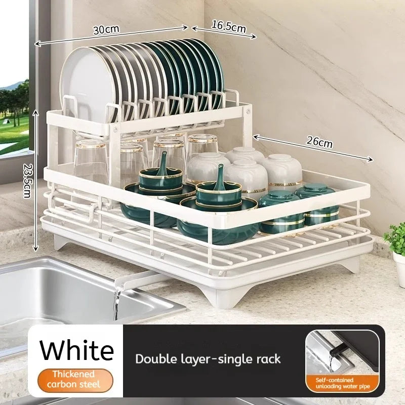 ATMDOG Stainless Steel Dish Drying Rack Over Sink Drainboard