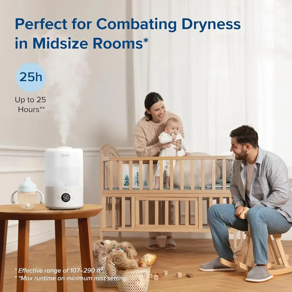 Ultra Quiet Humidifier With Auto Shut Off Smart App And Voice Control