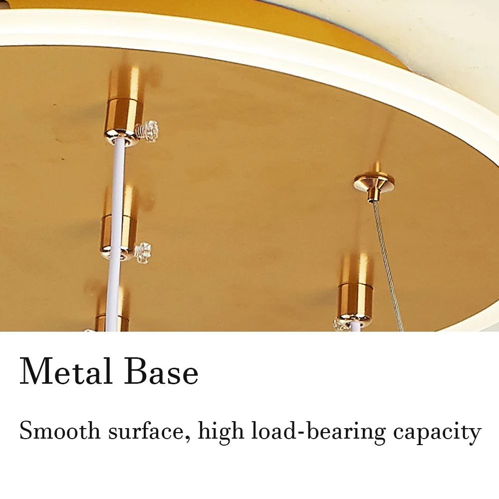 Modern LED Pendant Light With Four Spherical Heads Remote Control