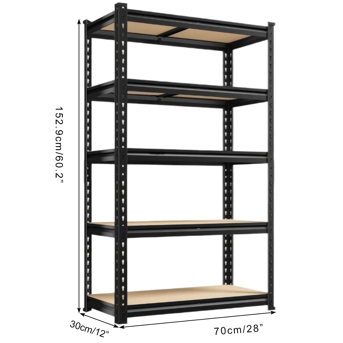 Heavy Duty 5 Tier Metal Garage Shelving Unit for Basement Pantry Closet