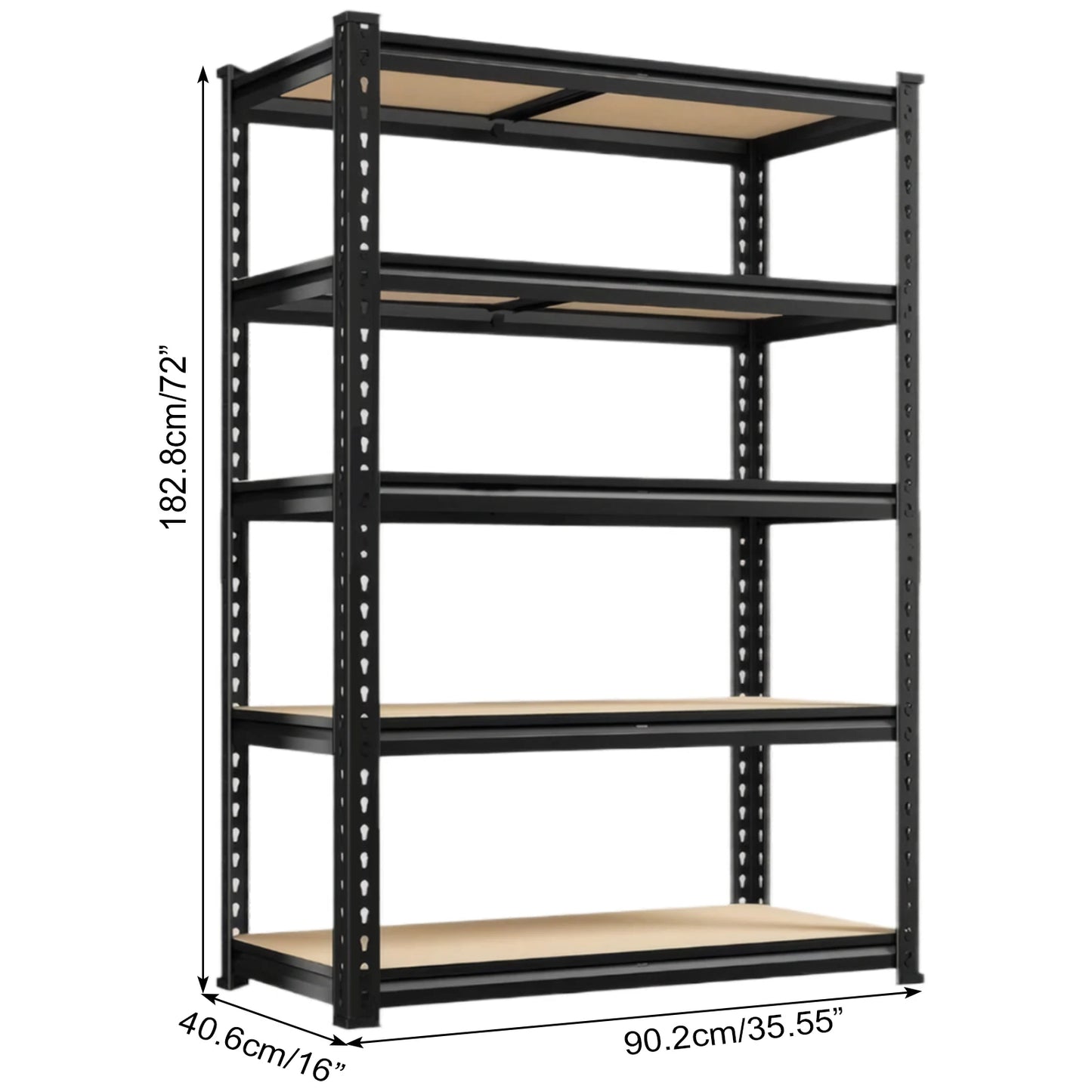 Heavy Duty 5 Tier Metal Garage Shelving Unit for Basement Pantry Closet