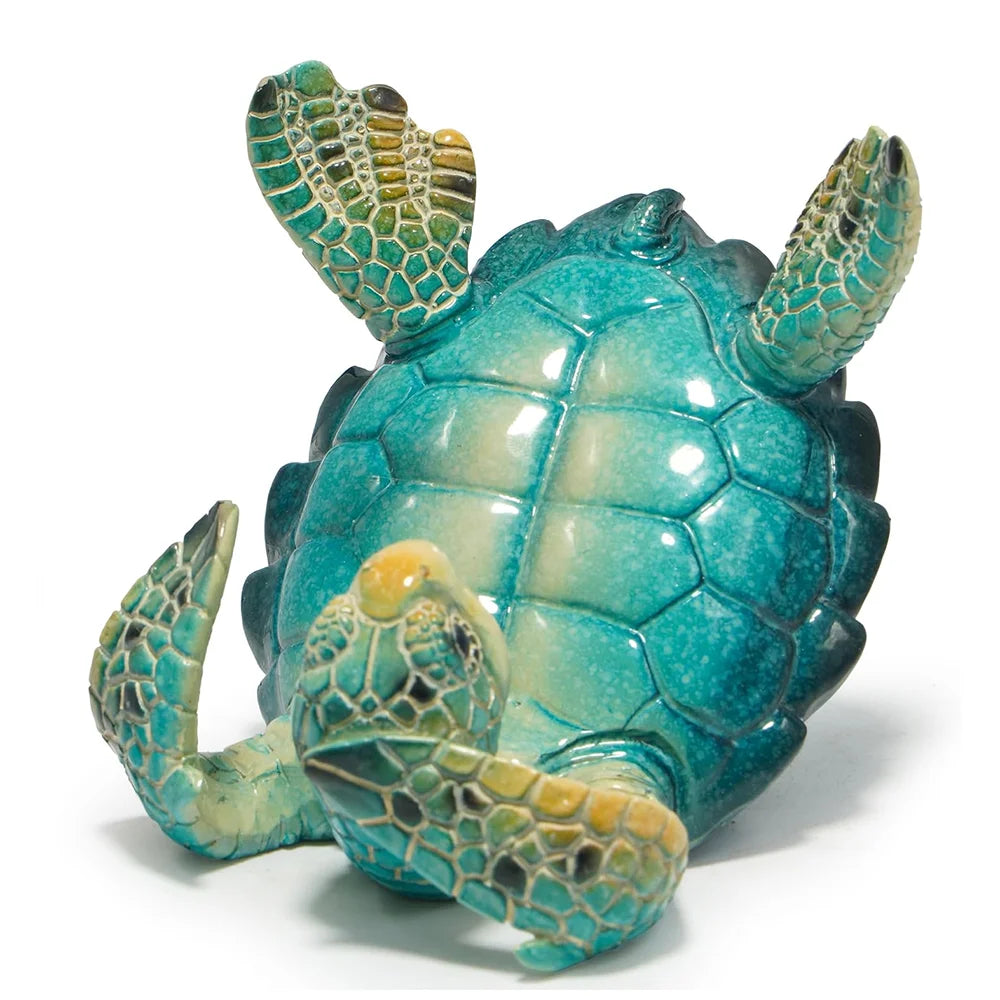Hodao Resin Sea Turtle Phone Holder Stand Coastal Desk Decor