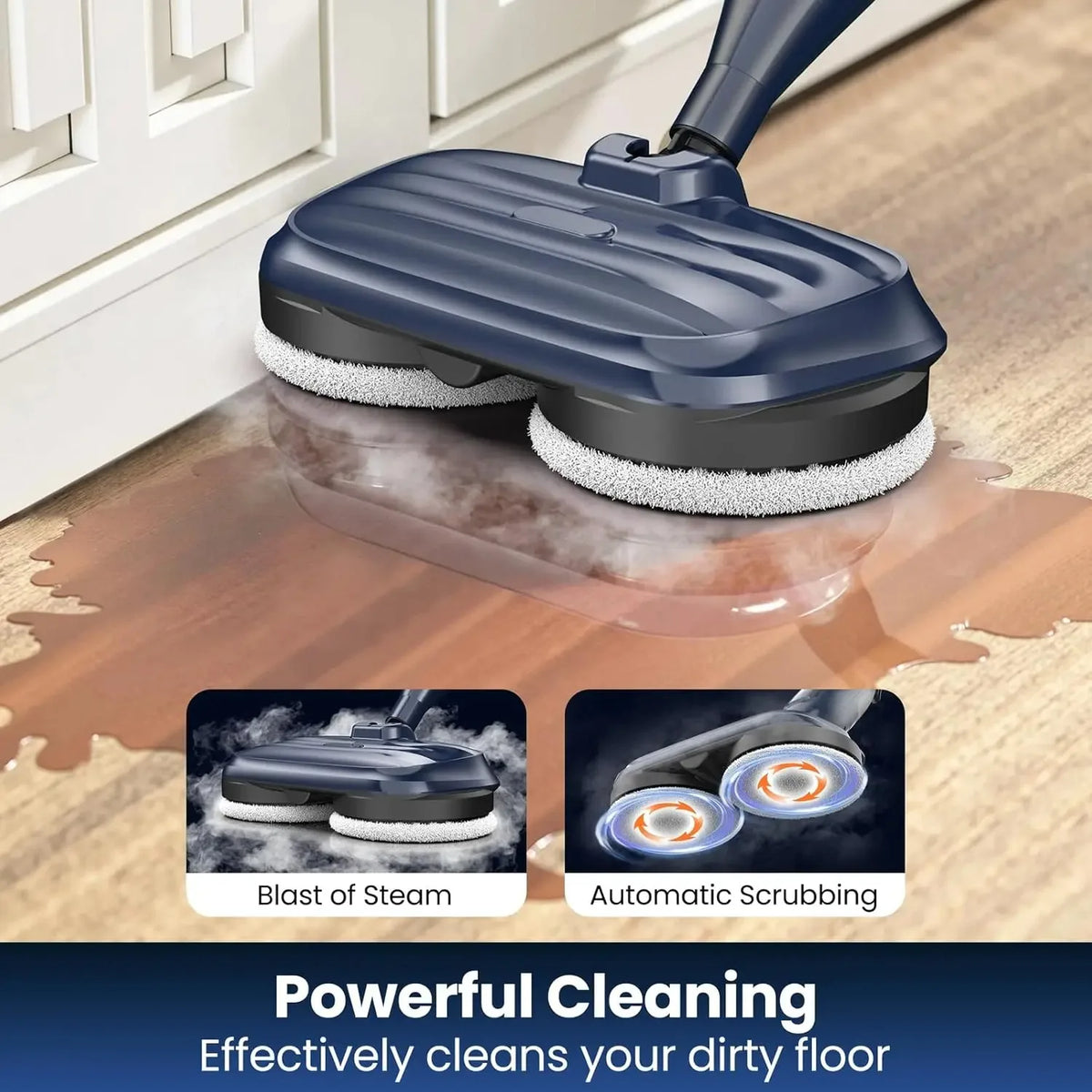 INSE VM6 Steam Mop With Rotating Floor Pad For Homes