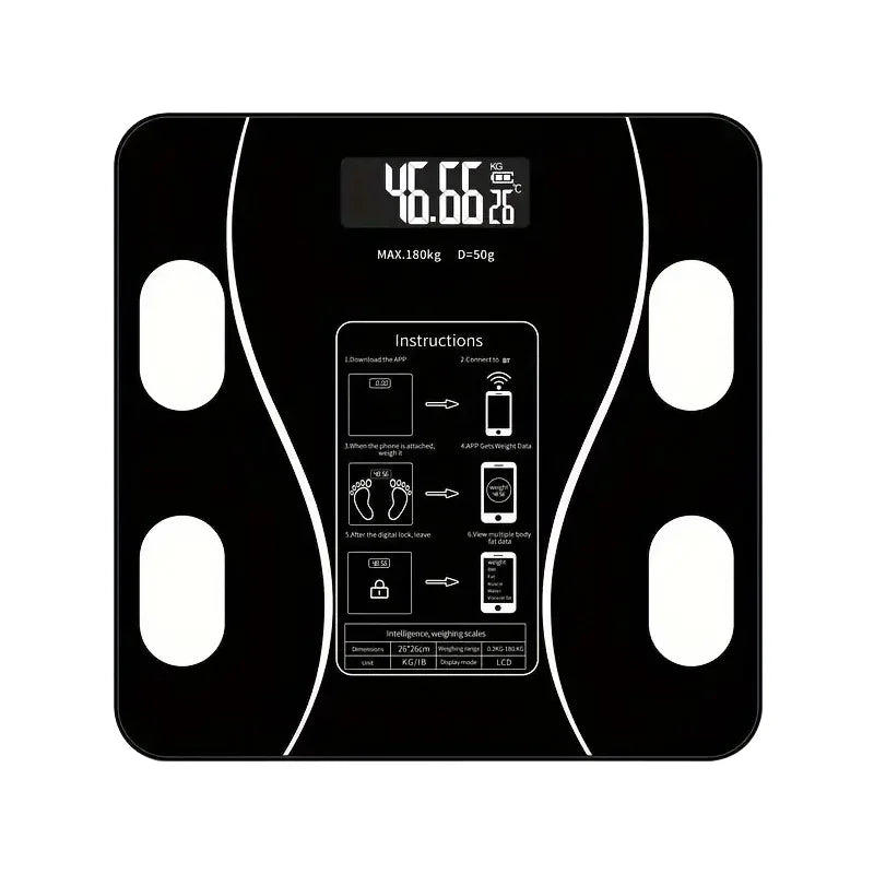 Smart Body Fat Scale Wireless LED Digital Body Composition Analyzer