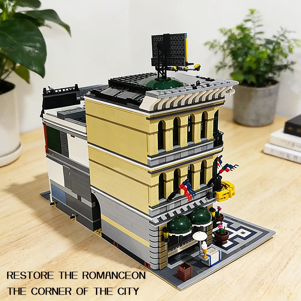 Street View Building Block Bank Model Architecture Gift Collectible