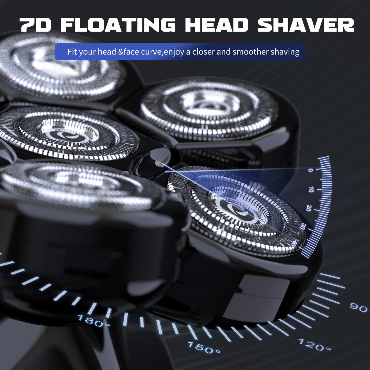 Sejoy Waterproof 6In1 Electric Shaver For Men With Nose Trimmer