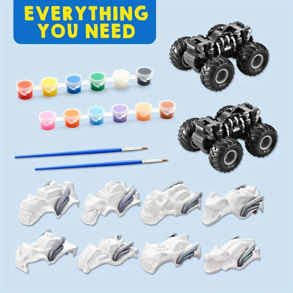 Joyfy Kids Craft Kit Build And Paint Monster Car DIY
