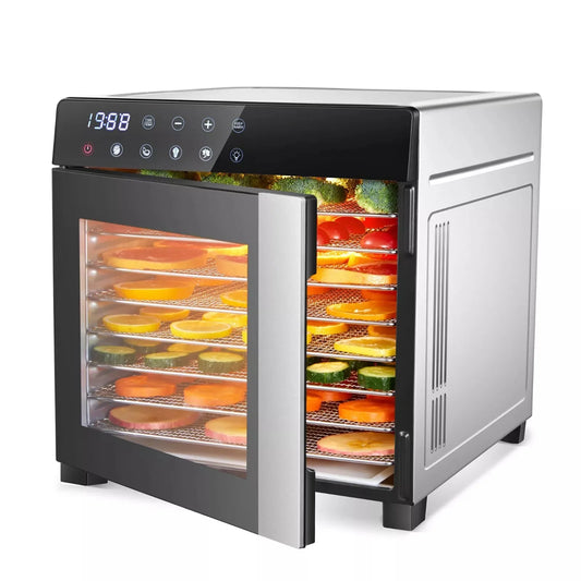 SNDOAS 8 Tray Stainless Steel Food Dehydrator 600W Digital Timer