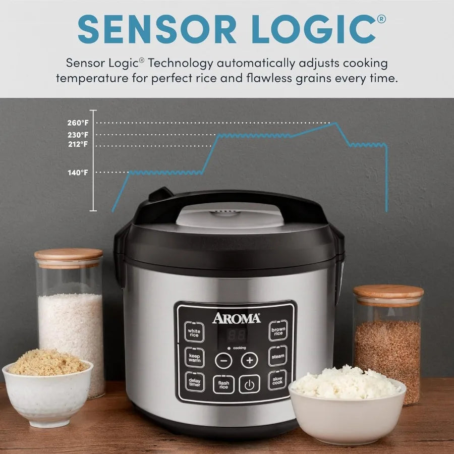 Abay Digital Rice Cooker 20 Cup Cooked 10 Cup Uncooked