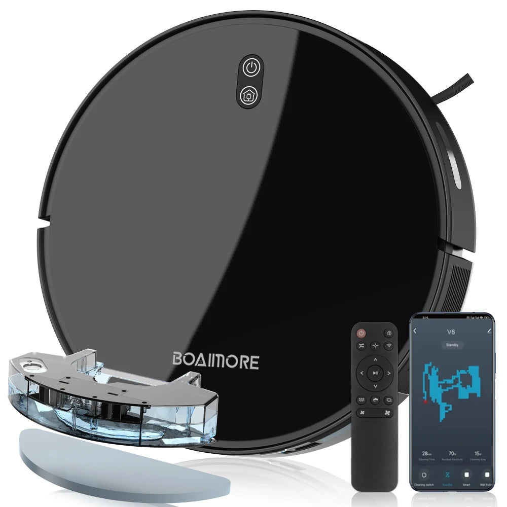 Boaimore Robot Vacuum Cleaner Combo and Mop 6000PA Strong Suction