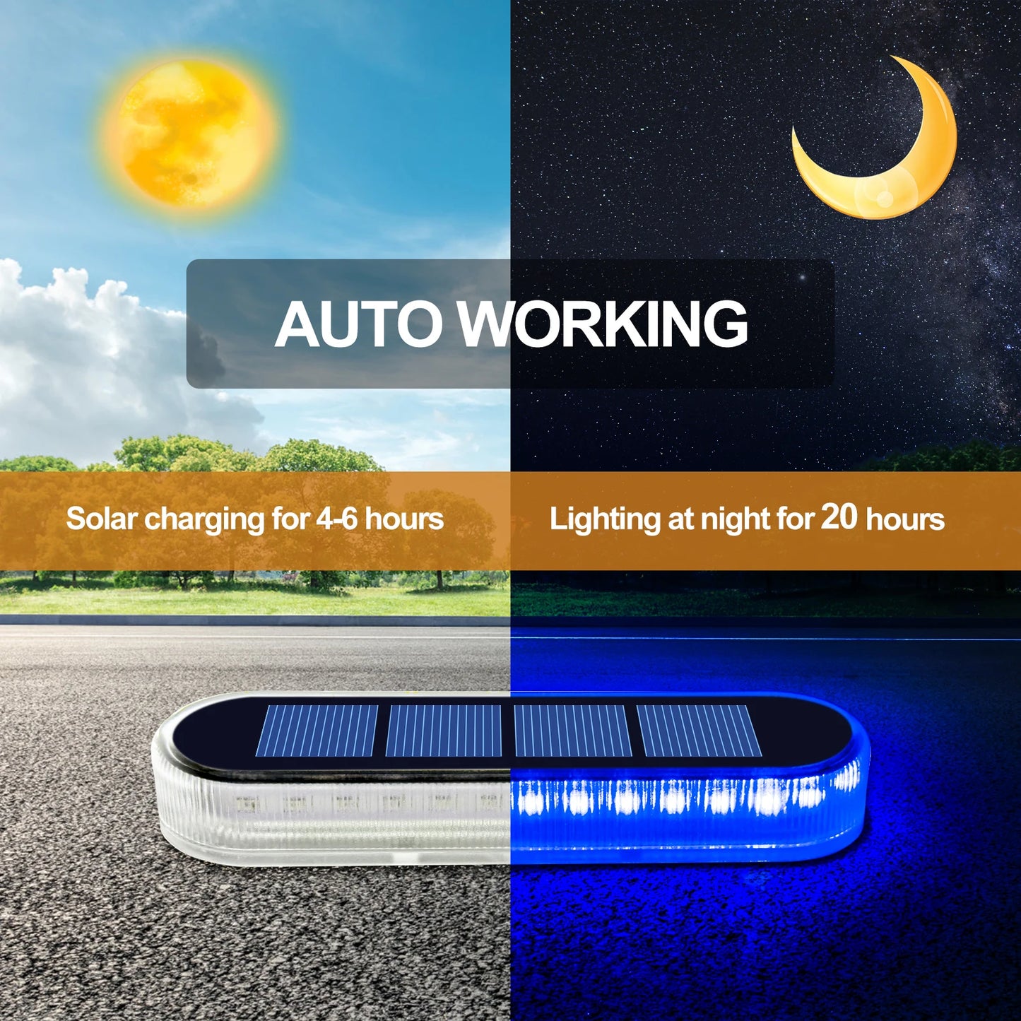 Solar LED Deck Lights 4 Pack Auto On Off Outdoor IP68 Waterproof