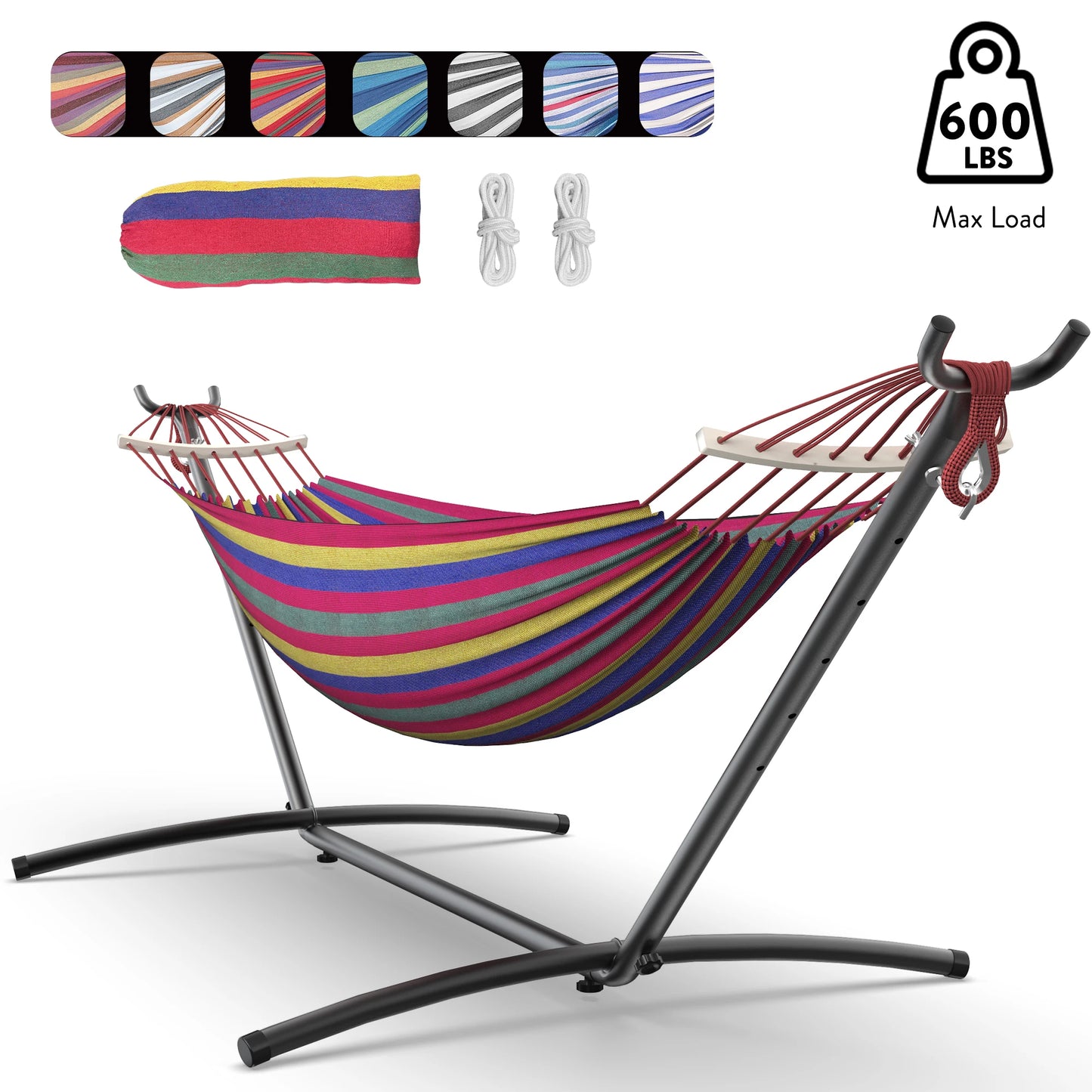 Gyroor Adjustable Stand Hammock 600 Lb Capacity For Outdoor Relaxation