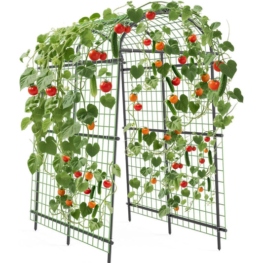 HiMISS Garden Arch Trellis Adjustable Outdoor Arbor For Climbing Plants