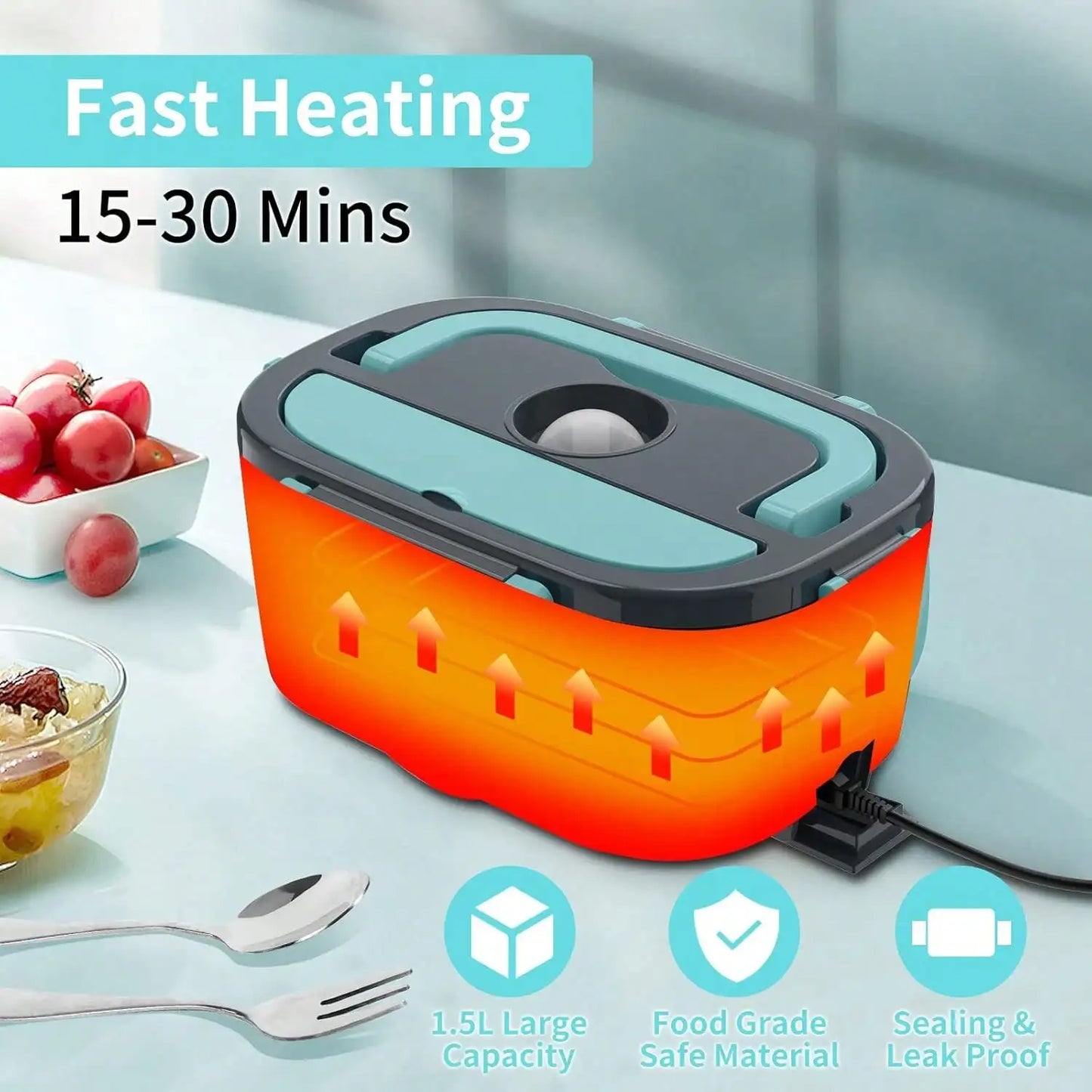 Electric Lunch Box Warmer Leakproof Portable Heater for Car