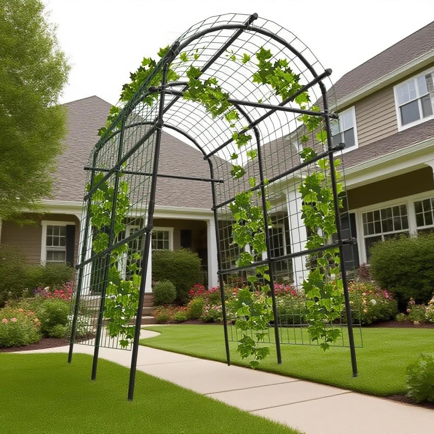 HiMISS Garden Arch Trellis Adjustable Outdoor Arbor For Climbing Plants