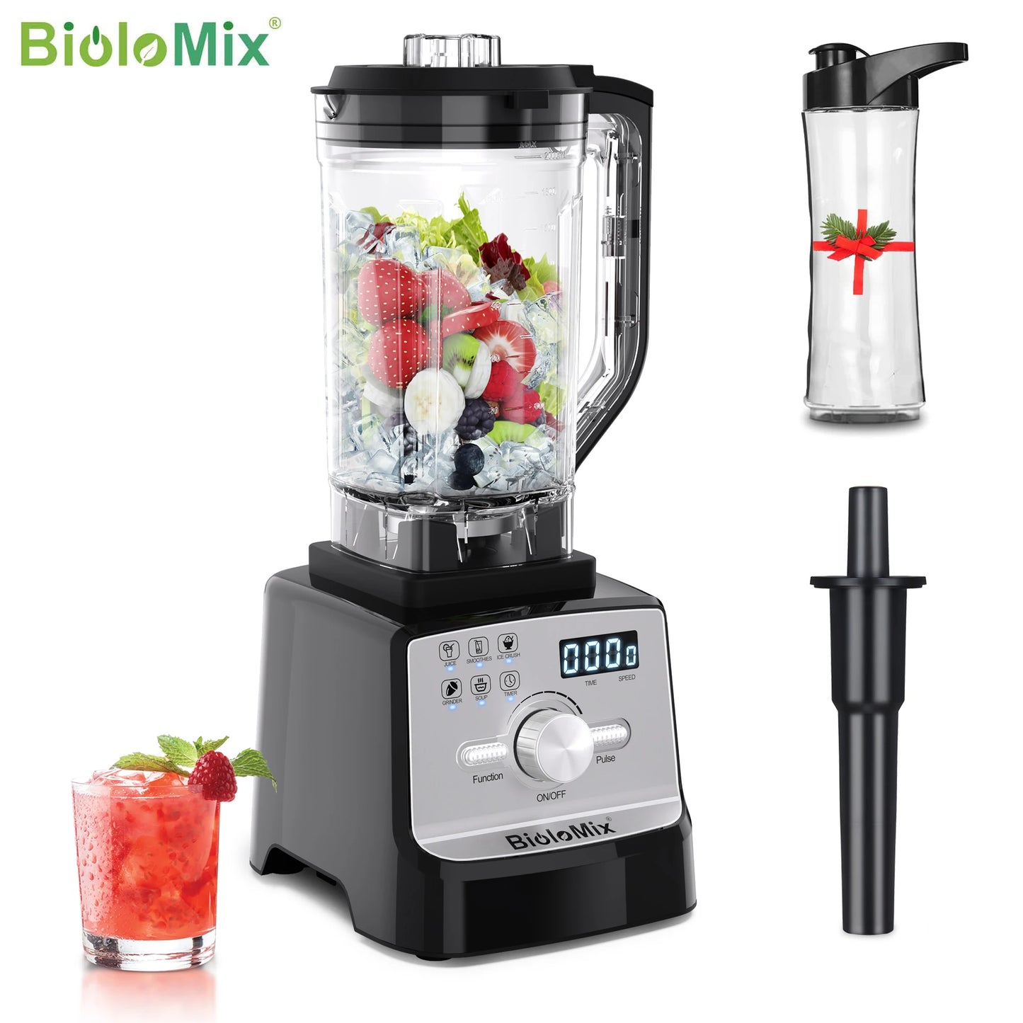 Biolomix Professional Blender With Smart Timer 2200W Power Mixer
