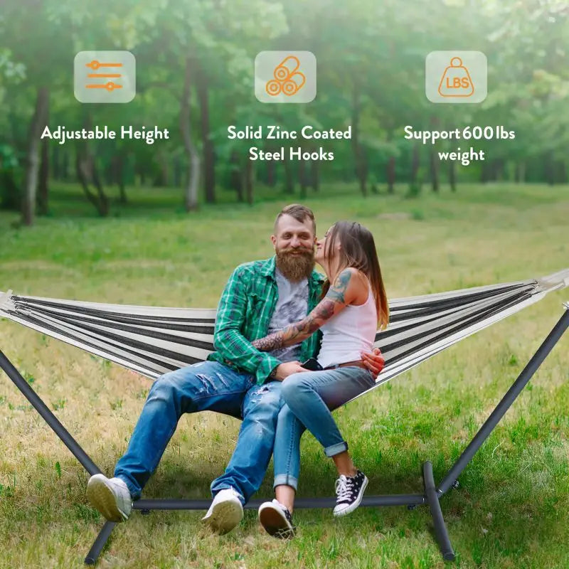 Gyroor Adjustable Stand Hammock 600 Lb Capacity For Outdoor Relaxation