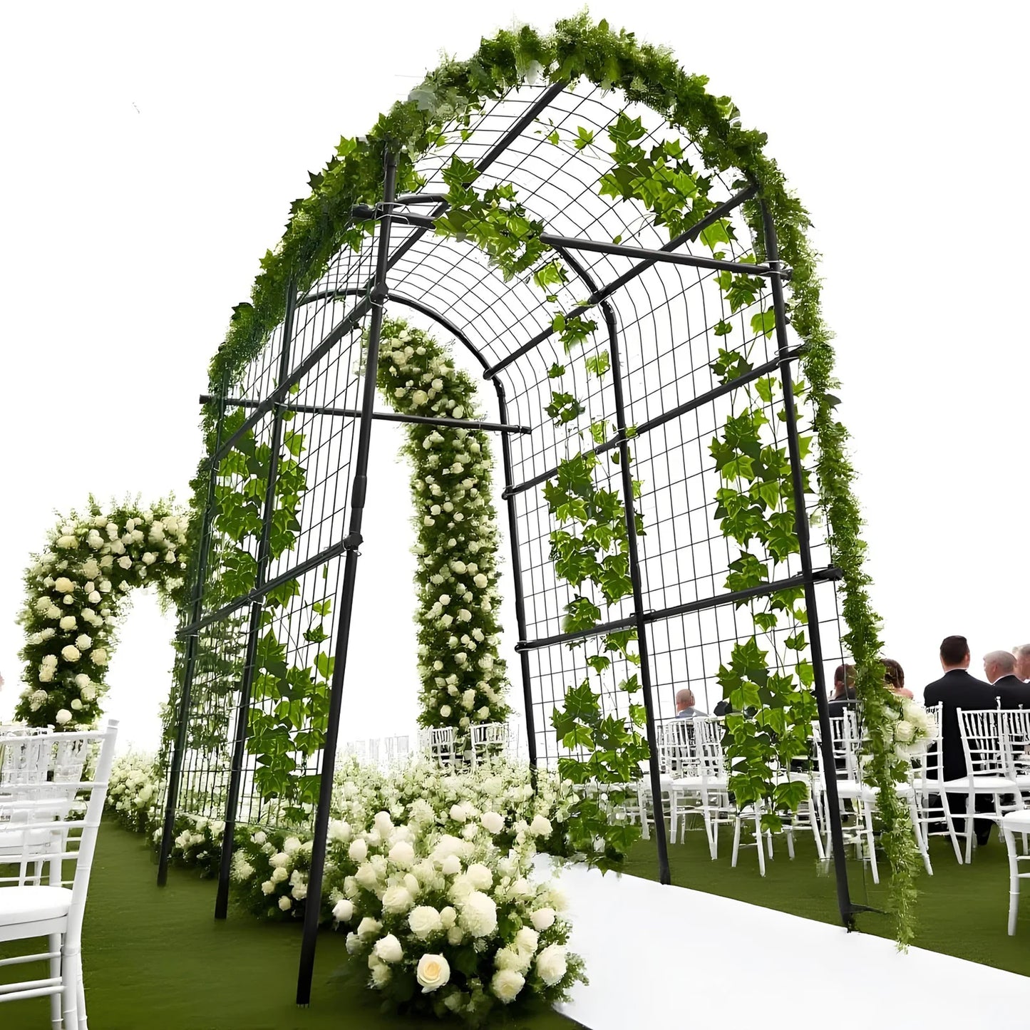 HiMISS Garden Arch Trellis Adjustable Outdoor Arbor For Climbing Plants