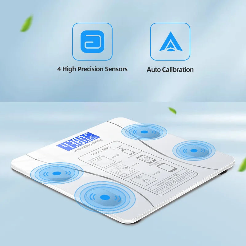Smart Body Fat Scale Wireless LED Digital Body Composition Analyzer