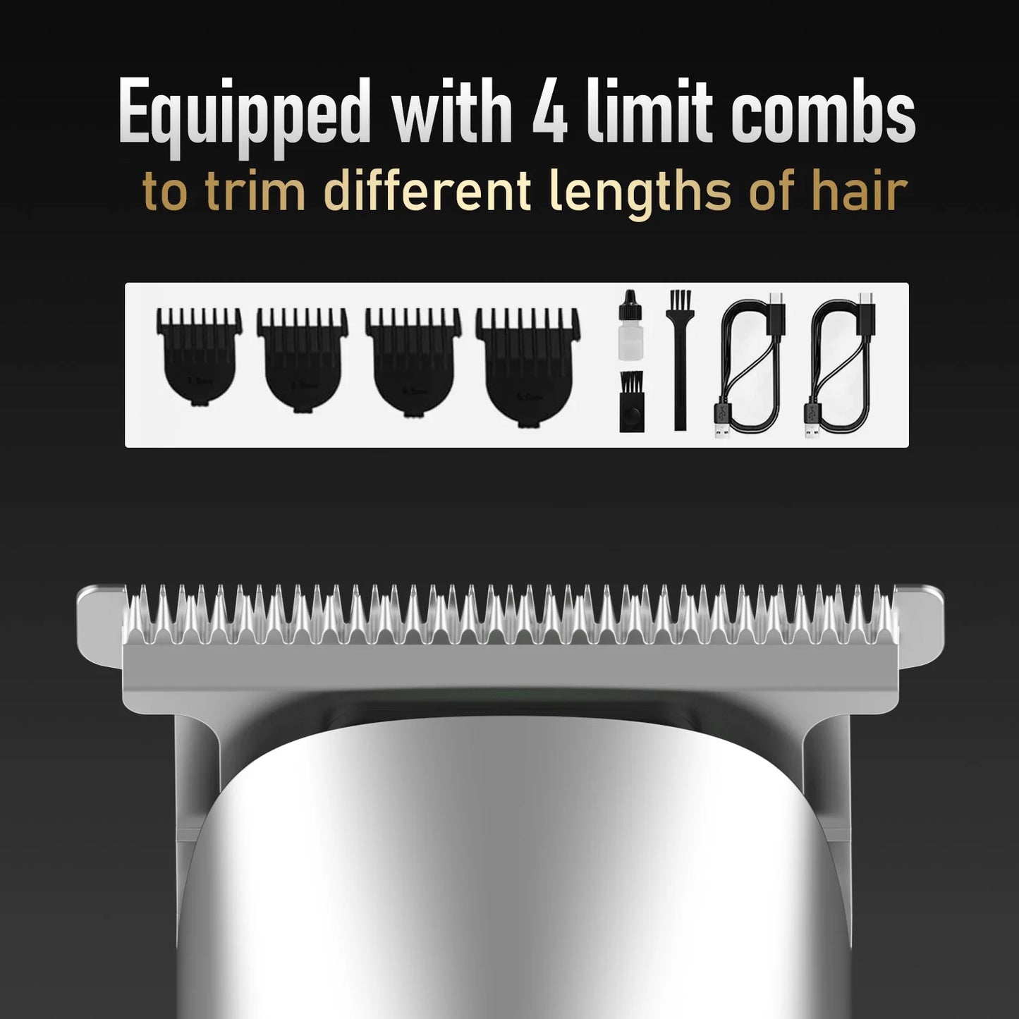Waterproof Electric Beard Trimmer And Foil Shaver Kit For Men