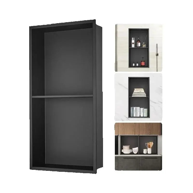 SucceBuy 304 Stainless Steel Shower Niche Double Recessed Shelves