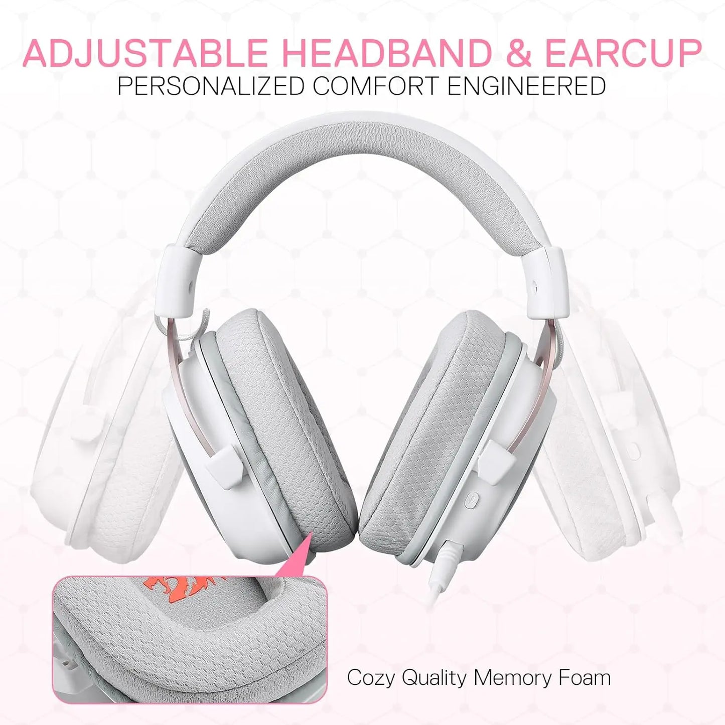Redragon H510 Pro 7 1 Surround Sound Gaming Headset With 53mm Drivers