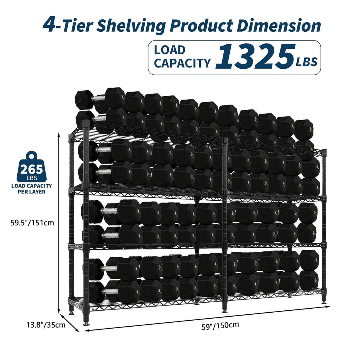 Twister Heavy Duty Adjustable Metal Storage Shelves For Kitchen Garage